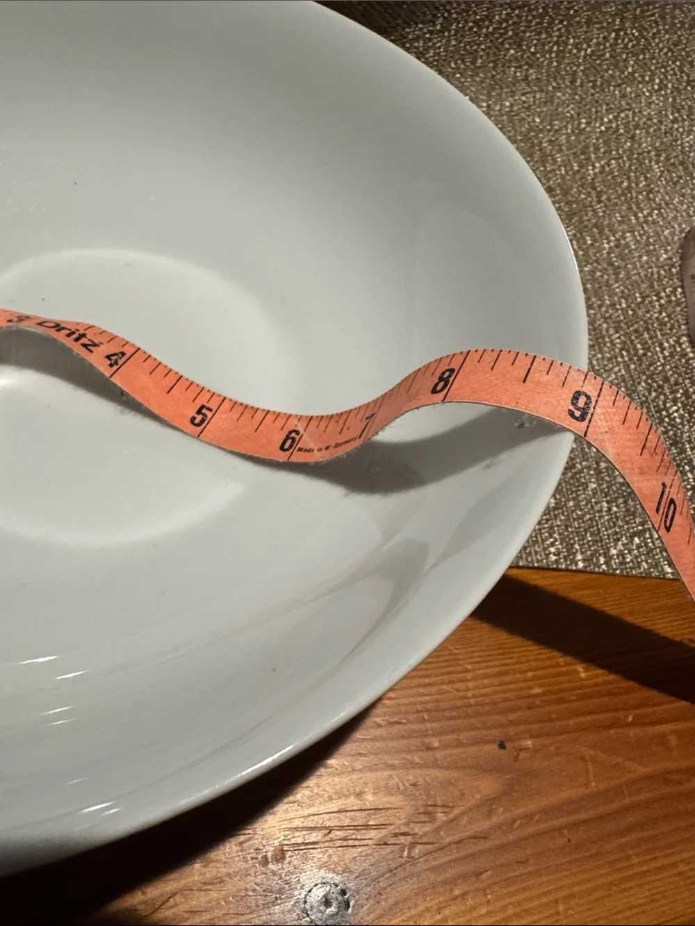 Pier 1 White Ceramic Serving Bowl with Glossy Finish